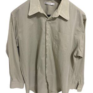 Diamante Shirt Mens 19.5-36/37 Tall Man Long Sleeve Button Up Pocket Dress
